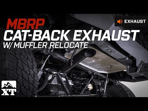 Jeep Wrangler (2007-2017 JK) MBRP Cat-Back w/ Muffler Relocate Exhaust Sound Clip & Install