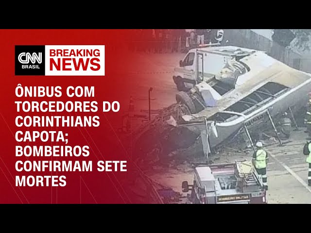 Ônibus com torcedores do Corinthians sofre acidente e deixa 7 mortos