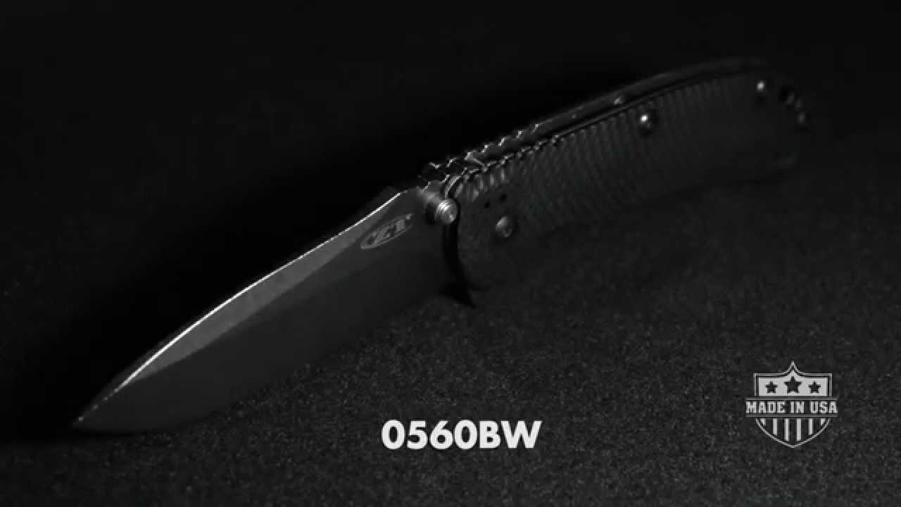 Zero Tolerance 0560BW Knife Hinderer Flipper (3.75" BlackWash) ZT
