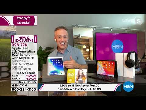 Apple iPad 10.2" 32GB Space Gray Bundle with Keyboard an...