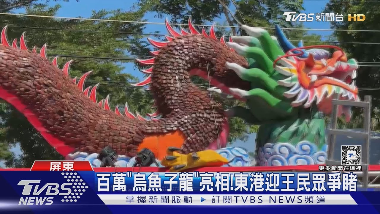 霸氣!東港迎王打造「烏魚子龍」 身價百萬民眾搶拍