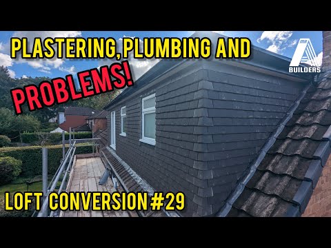 Plasterers, Plumbing and Problems. Loft Conversion #29 #plastering #plumbing #staircase