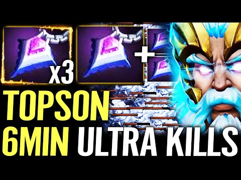 🔥 TOPSON Zeus 6min ULTRA KILLS — 3x Null Talisman Early Item 200IQ Characteristics Build Dota 2 Pro