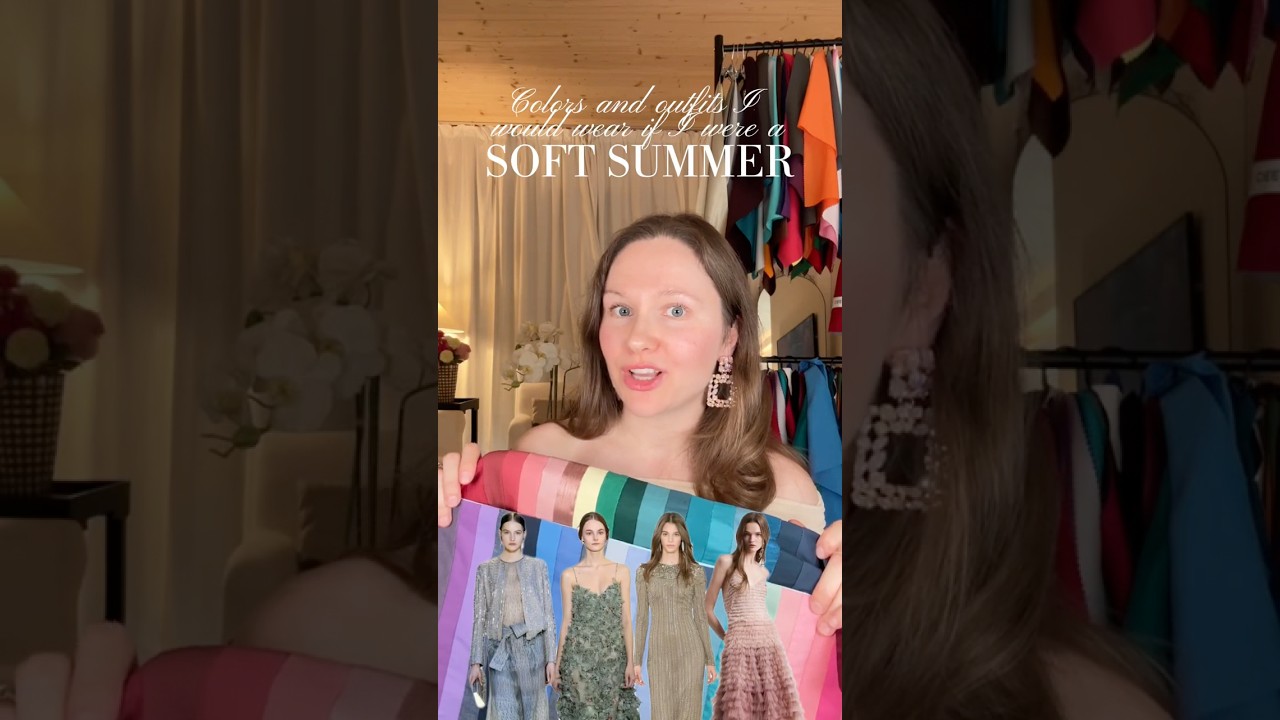 Colors and outfits I'd wear if I were a SOFT SUMMER 🩶☁️ #coloranalysis #softsummer