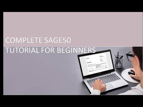 A beginner's tutorial covering Sage 50 navigation, menu usage, shortcuts, and company creation.