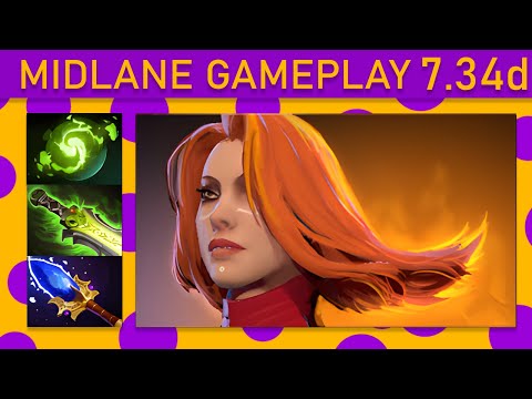 ⭐Lina 20+ Kills! Mid Gameplay - Dota 2 Top MMR