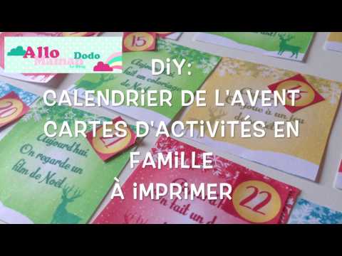 Calendrier de l'avent à imprimer: Les Cartes d'activités en famille !