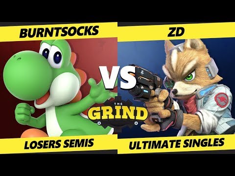 Smash Ultimate Tournament - burntsocks (Yoshi)  Vs. ZD (Fox) - The Grind 74 SSBU Losers Semis