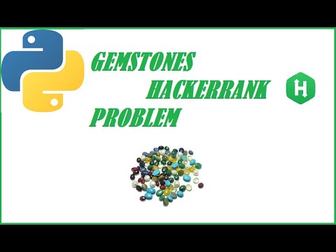 Gemstones Hackerrank Problem Solution English Programming In Python