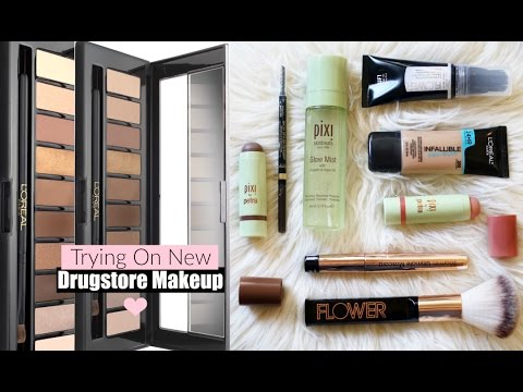 Trying On New Drugstore Makeup First Impressions - MissLizHeart