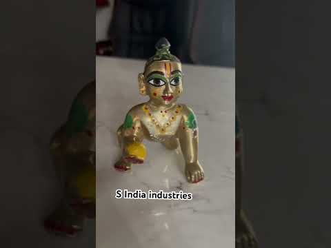 Brass laddu gopal statue, home