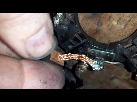 Starter motor re-furbishment BOSCH 0 001 208 516 PART 2.2 soldering on new BRUSHES S.M.