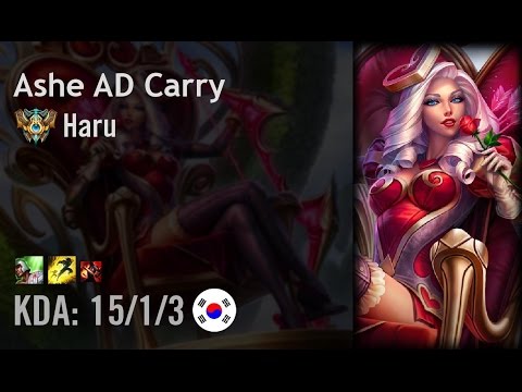 Ashe AD Carry vs Lucian - Haru - KR Challenger Patch 6.9