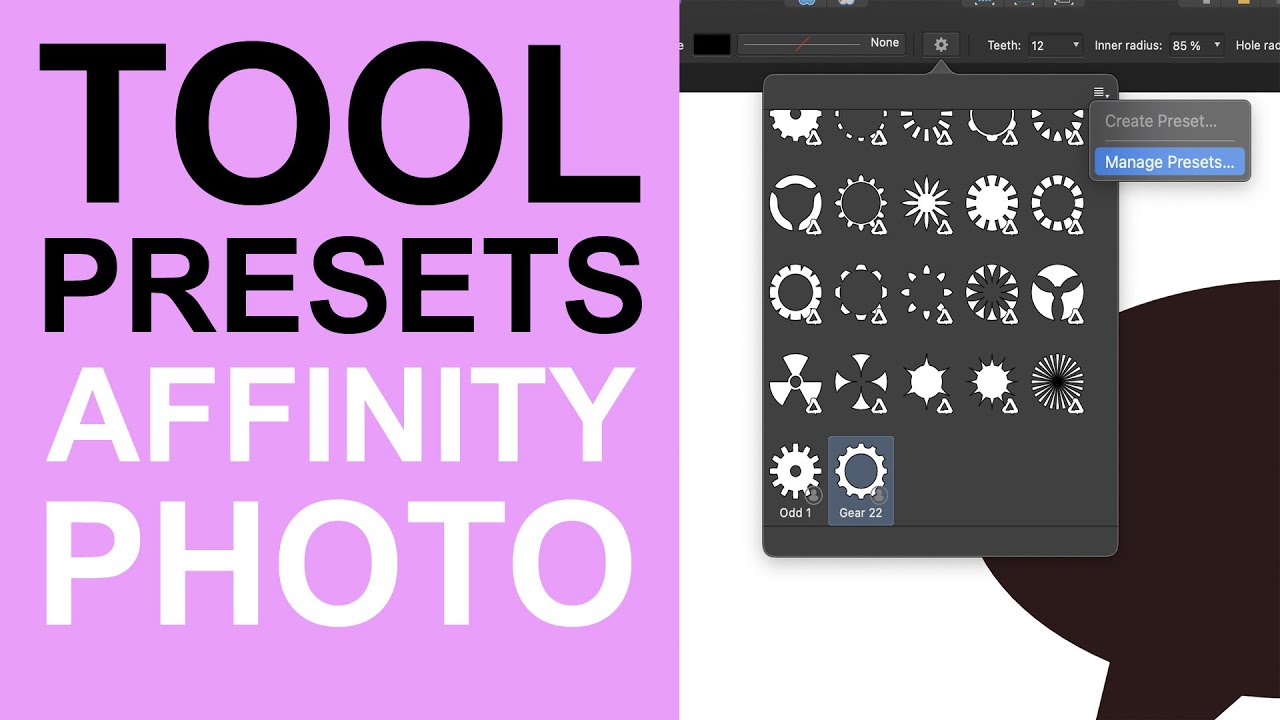 How To Manage Tool Presets Across Affinity Suite (Photo, Designer, Publisher)