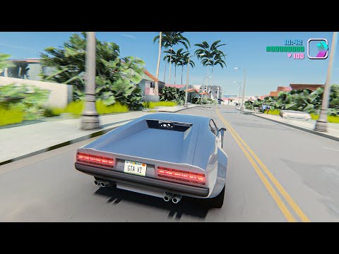 GTA Vice City: Remastered 2023 Gameplay Next-Gen Ray Tracing Graphics on RTX 3090 / GTA 5 PC MOD