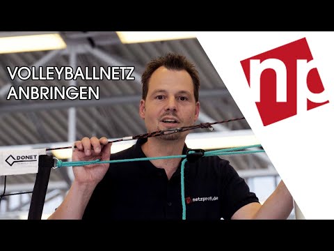 Volleyballnetz aufbauen und spannen - Anleitung (Halle) von netzprofi.de