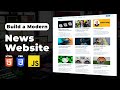News Website using only HTML, CSS and Javascript | Javascript Project