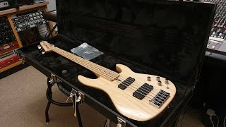 Video thumbnail for ESP Surveyor Bass Natural Finish EMG Pickups MIJ Japan Up Close Video Review by Essex Recording Studios