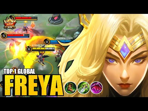 FREYA BEST BUILD 2021 | FREYA TOP 1 GLOBAL GAMEPLAY 2021 | MOBILE  LEGENDS
