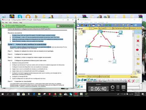Practica de Lab Configuracion de EIGRP basico con Ipv4 6.2.2.5 Cisco Packet Tracer