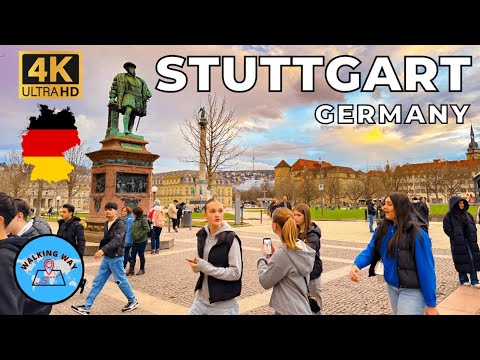 Stuttgart, Germany Walking Tour (Valentine Week) - 4K 60fps with Immersive Sound & Captions
