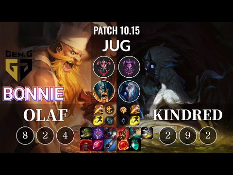 GEN Bonnie Olaf vs Kindred Jungle - KR Patch 10.15