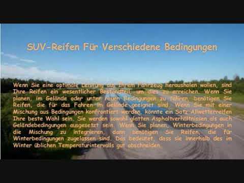 SUV-Reifen Für Verschiedene Bedingungen