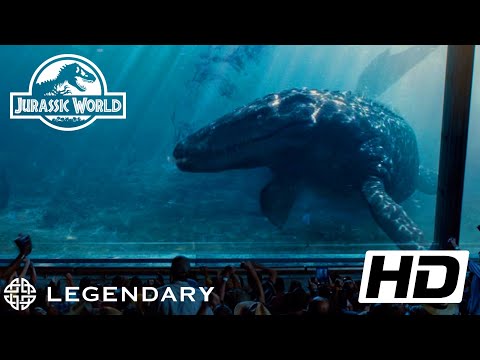Jurassic world (2015) FULL HD 1080p - mosasaurus feeding show scene Legendary movie clips
