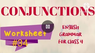 English Grammar Worksheet Conjunctions or Joining Words for class 4