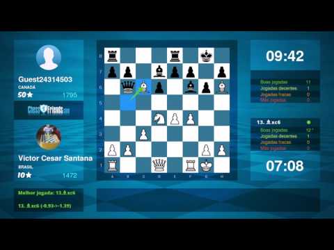 Chess Game Analysis: Victor Cesar Santana - Guest24314503 : 0-1 (By ChessFriends.com)