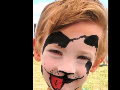 examples of face painting work on YouTube