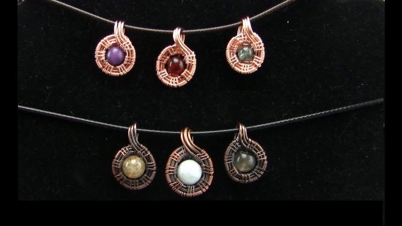 Mini Bead Pendant Wire Wrap Tutorial