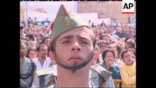 SPAIN: MALAGA: FOREIGN LEGION REGIMENT CELEBRATE EASTER