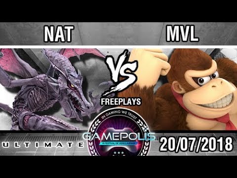 [GAMEPOLIS 2018] naT (Ridley) vs MVL (Donkey Kong) - SSBU E3 Demo - Freeplays