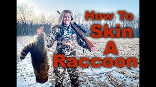 HOW TO SKIN A RACCOON, 5 MINUTE HOW TO VIDEO!