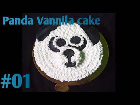 Panda Vannila cake #cake #cakedecorating