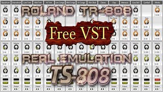Video thumbnail for 【Free VST】"TS-808", Roland TR-808  drum machine emulation by Tactile Sounds(free virtual instrument) by Plugin Librarian【Free Plugin Information】