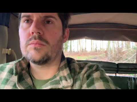 Land Rover Lightweight Series 3 off road in the woods. A Grand Day Out