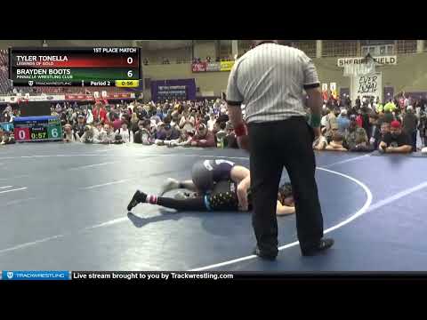 119 Lbs 1st Place Match - Tyler Tonella, Legends Of Gold Vs Brayden Boots, Pinnacle Wrestling Club