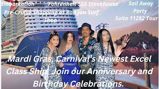 Carnival Mardi Gras, Newest/ Largest Ship Anniversary & Birthday Celebration's (Family Travel Vlog)
