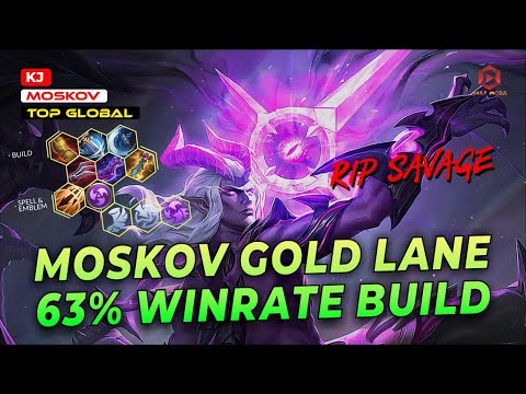 Insane Attack Speed Moskov RIP SAVAGE - KJ [Top Global] Mobile Legends Top Global & Pro Player