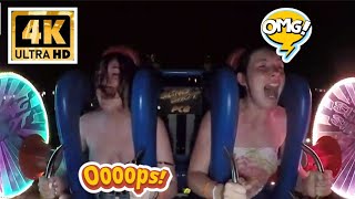 Nice bounce on slingshot ride 🥳 Best Oops moments 🔥 part 94 #slingshotchallenge #amusementpark