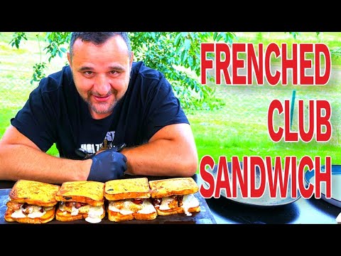 Frenched Club Sandwich from the grill --- Klaus grills