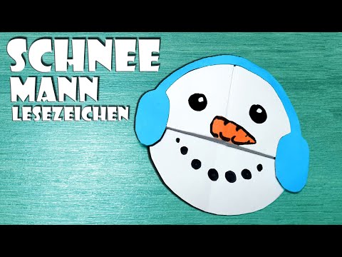 ⛄️ Schneemann Lesezeichen basteln - Easy Snowman Bookmarks WINTER CRAFT DIY [4K]