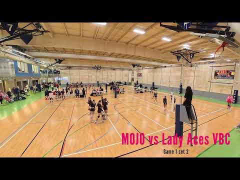 MOJO 13 1 vs Lady Aces VBC at Block Party Tournament Game 1 set 2