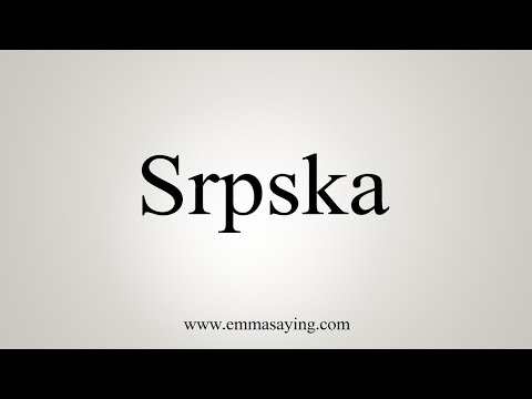 YouTube video about: How do you pronounce srpska?