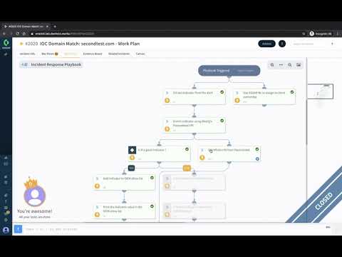 Cybersecurity Incident Response Automation Playbook using Cortex XSOAR( previously Demisto)