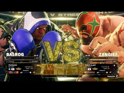 SFV Champion Edition 🔥 fusianasan (BALROG) Vs ASASE (ZANGIEF) 🔥 Online Match's 04-18-2023