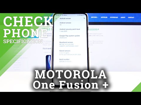 How to Find Phone Specification in MOTOROLA One Fusion+