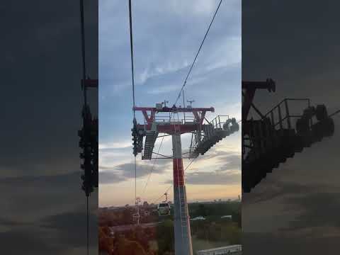 Seilbahnfahrt BuGa Mannheim vom Luisenpark zum Spinelligelände